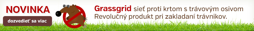 Grassgrid - Sieť proti krtom a kvalitné trávové osivo zapracované do geotextílie